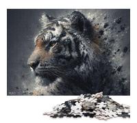 Abstract Tiger Puzzles 500 Pieces Wooden Puzzles for Adults & Teenager Stress Relief Toys 500pcs (52x38cm)