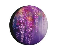 Abstract Tire Cover Spare Tire Cover Crying Flowers Waterproof Dustproof Car Wheel Protectors Portable Spare Tire Cover Universal Fit for