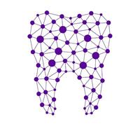 Abstract Tooth Vinyl Wall Decal Bathroom Home Decoration Geometric Dentist Dental Clinic Decor Stickers Self-Adhesive Large - 57x70cm