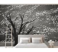 Abstract Tree Flower Creative Art 3D Wallpaper Premium Textured Silk Study Dining Living Room Bedroom Sofa TV Wall Easy Install-200cm×140cm