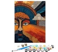 Abstract Tree Paint by Numbers for Children, 12 x 16 in Large Paint by Numbers for Adults, DIY Oil Paintings Crafts for Women Gifts With Frame Brushes and Acrylic Pigment Home Wall Decor BJHDK161