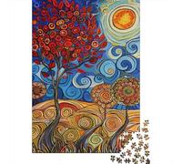 Abstract Tree Painting Art-1 1000 Piece Jigsaw Puzzle, 70x50cm/1000pcs, for Adults, January Puzzle Activity, Winter Downtime And A Fresh Start