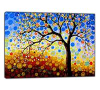 Abstract Tree Painting Landscape Picture Print On Framed Canvas Wall Art Home Decoration 12’’x 8’’inch(30x 20 cm) -18mm Depth