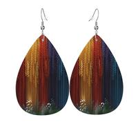 Abstract Tree Willow Tree Women's Teardrop Leather Earrings - Lightweight PVC Dangle Earrings, 925 Silver Hooks, Double-Sided Prints | Hypoallergenic Gift
