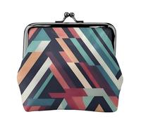 Abstract Triangle Striped Print Versatile Coin Purse Exquisite Mini Wallet Cute Change Pouch for Any Occasion