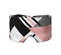 Abstract Triangle Striped Printed Slumber Eye Shield, Reversible Sleep Gear, Light Blocking Headwrap, for Travel Comfort