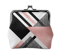 Abstract Triangle Striped Printing Small Coin Purse, Lightweight Travel Wallet for Sightseeing Tours and Shopping Sprees