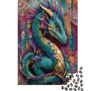 Abstract Tribal Dragon1000 Piece Impossible for Adults Games Gifts Kids Challenge Jigsaw