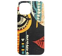 Abstract Tribal Face Primitive Art Graphic Case for iPhone 15