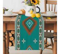 Abstract Tribal Texture Table Runner 70 Inches Long,Table Runners Kitchen Dining Tables Decoration for Home Party Decor, Bohemian Geometric Art Tables Runner Wedding Dresser Scarf