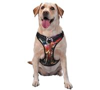 Abstract Trumpet Flower Dog Harness for Small, Medium, and Large Dogs – Reflective Straps, Adjustable Fit with Quick-Release Buckles