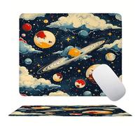 Abstract Universe Mouse Mat 20 x 15 cm Ultra Thin, with Stitched Edges Office Mouse Pad, Non-Slip Rubber Base, Waterproof & Washable, Desk Accessories, Aesthetic Design Mousepad 200x150mm s0z-47