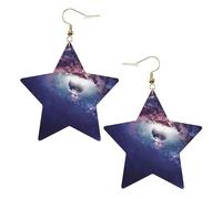 Abstract Universe Women's Fashion Earrings, Celestial Dangle Earrings, Star Shape Jewelry for a Versatile