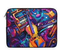 Abstract Violin Music Laptop Case Sleeve Bag 13inch Durable Shockproof Protective Computer Carrying Cover Briefcase
