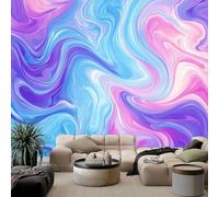 Abstract Vortex Marble Wallpaper Purple Mural Poster Photo Wall Covering, Large TV Background Wall Non-Woven Mural & Room Decor for Living Room Bedroom Children's Room W250 x H175 cm