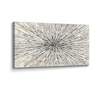Abstract Wall Art Canvas Painting: Large Living Room Bedroom Neutral Picture Decor Modern Grey Cream Color Hand Painted Artwork Horizontal Contemporary Textured Print for Home Office