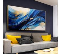 Abstract Wall Art Large Size Framed Home Artwork Decor Modern Canvas Painting Living Room Decor for Bedroom Office Wall Decor 60x120cm/24x47inch With Gold Frame Ready to Hang