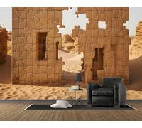 Abstract Wallpaper, 3D Door Photo Wall Mural, Self Adhesive Wall Paper with Retro Pattern for Bedroom Living Room Tv Background, Home Decoration Poster (200x140, B76)