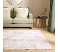 Abstract Washable Non Slip Soft Runner Rug OHS Natural 160cm x 230cm