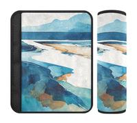 Abstract Water Landscape 2 pcs car seat Strap & Belt Covers, Release Stress to Your Neck and Shoulders, seat Belt Shoulder Pads for Truck