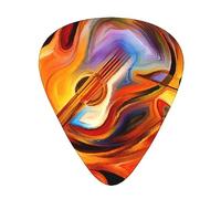 Abstract Watercolor Guitar Guitar Picks with Organizer Storage Box Guitar Plectrums 12PCS 3 Thickness Thin Medium Heavy 0.46 0.71 0.96mm Guitar Picks For Acoustic Electric or Bass Guitars