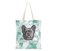 Abstract Watercolor Mint Green Cream White Customized Pet Avatars on Bulk Totes Personalized Picture Tote Bag With Pockets Tote Bags Bulk For Teachers Plain