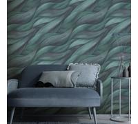 Erismann 10257-18 Non-Woven Wallpaper Casual Chic Waves Pattern Petrol Purple