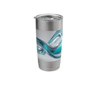 Abstract Wave Form Modern Art Stainless Steel Insulated Tumbler