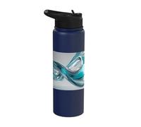 Abstract Wave Form Modern Art Stainless Steel Insulated Water Bottle