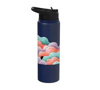 Abstract Waves Art for Modern Decor Lovers Stainless Steel Insulated Water Bottle