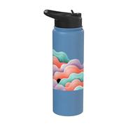 Abstract Waves Art for Modern Decor Lovers Stainless Steel Insulated Water Bottle