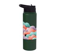 Abstract Waves Art for Modern Decor Lovers Stainless Steel Insulated Water Bottle