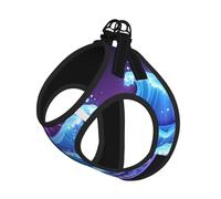 Abstract Waves Dog Harness - Breathable, Reflective, And Adjustable Pet Vest, Suitable For Small Cats And Dogs