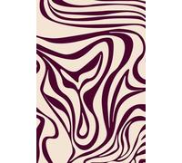 Abstract Waves Notebook: Modern Aesthetic Journal (400 Pages): Elegant Maroon Design | Minimalist Notebook for Writing, Notes & Creativity