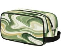 Abstract Wavy Swirl Toiletry Bag for Travel, Cosmetic Makeup Bag Waterproof Polyester Shaving Bag for Men Women Kids, Portable Organizer for Bathroom Gym Vacation