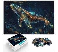Abstract Whale Art on Dark Background Jigsaw Puzzle for Adults, 1000 Piece | For adults who enjoy puzzles over the holidays, this adult jigsaw puzzle with 1000 pieces suits quiet days around New Year.