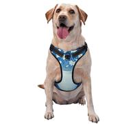 Abstract White Flowers In Moon Jar No Pull Dog Harness Adjustable Reflective Oxford Easy Control Medium Large Dog Harness