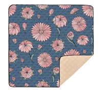 Abstract Wildflowers Contemporary Soft Thick Baby Playmat for Indoor Outdoor 1-Piecing Tummy Time Mat for Baby Toddler Infant, 50'' x 50''