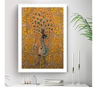 Abstract William Morris Flower Peacock Feather Wall Art Canvas Painting Nordic Posters And Prints Wall Pictures Room 27.5"x39.4"(70x100cm) No frame
