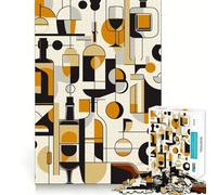 Abstract Wine And Spirits Poster Jigsaw Puzzles for Adults1000 Pieces DownTime Game Calm Daily Fun Challenge Nice Art (38x26cm)
