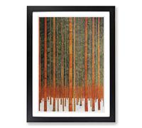 Abstract Winter Forest Vol.2 Framed Print | A2 Black Framed Wall Art | Ready to Hang | Abstract Landscape Picture | Living Room Bedroom Lounge Office