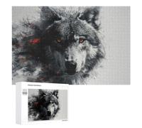 Abstract Wolf Portrait Jigsaw Puzzle for Adults And Families, 1000 PCS, A Creative Way to Unwind after A Busy Day, for Puzzle Fans