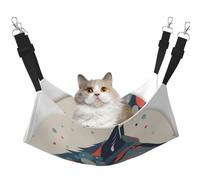 Abstract Wolf With White Printed Pet Hammock - Sleeping Hammock For Cats, Rabbits, Ferrets, Puppies, Small Animals