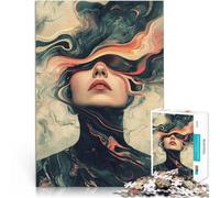 Abstract Woman drowning1000 Pieces Jigsaw Puzzles for teenagers Challenging Game Gifts Wishlist with Santa Claus 38x26cm