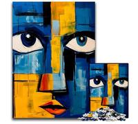 Abstract Woman Faceb Puzzle 1000 Pieces Jigsaw Wooden Jigsaw Puzzles for Adults Brain Challenge Game for Teenagers Family Interaction 1000 PCS(38x26cm)