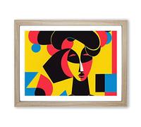 Abstract Woman In Colour Vol.3 Framed Print | A3 Oak Framed Wall Art | Ready to Hang | Abstract Fantasy Picture | Living Room Bedroom Lounge Office