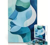 Abstract Woman Profile Jigsaw Puzzles for Teenagers 1000 Recreational Game Firm Edge Pattern Assemble Perfect Art (38x52cm)