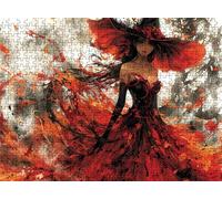 Abstract Woman Puzzle - 1500 Piece Jigsaw Puzzles for Adults - The Back Features Printed Letter Guides - The Pieces fit Together Snugly - Wooden Puzzles for Adults - Gifts Man 34.3 X 22.4 Inch s7h-828