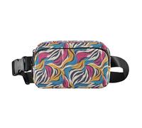 Abstract Women Men Fashionable Fanny Waist Pack for Travel Gym Work, Tiger Zebra Animal Print, One Size