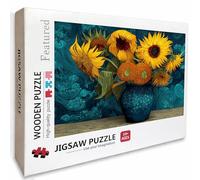 Abstract Wooden Jigsaw Puzzles 39x28in, Sunflower Jigsaw Puzzles 2000 Pieces for Adults with Box, Educational Challenging Game, Back Lettering Easy to Distinguish, Summer Gifts, Home Decor, 3-6511